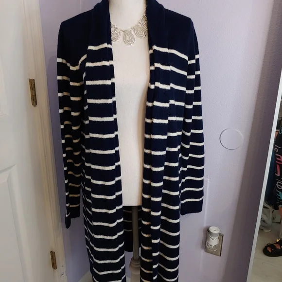 Old Navy Sweaters Old Navy Stripe Cardigan Size L Women Long